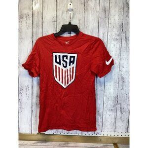 Preppy Streetwear Coquette Utility Nike Red Athletic Men's Tee Shirt  Small
